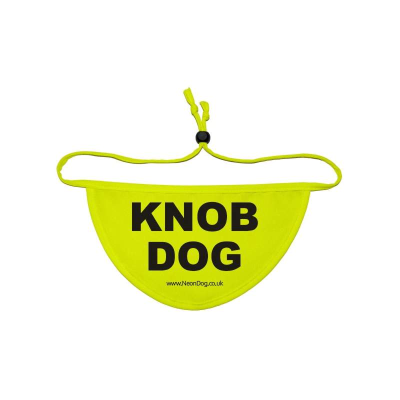 Knob Dog - Fluorescent Neon Yellow Dog Bandana