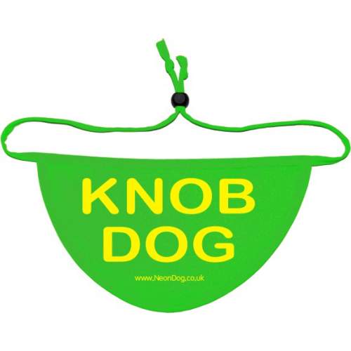 Knob Dog - Fluorescent Neon Yellow Dog Bandana