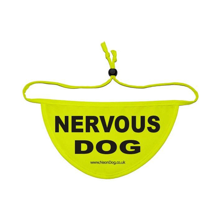 Nervous Dog - Fluorescent Neon Yellow Dog Bandana