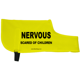 Nervous scared of children - Fluorescent Neon Yellow Dog Coat Jacket