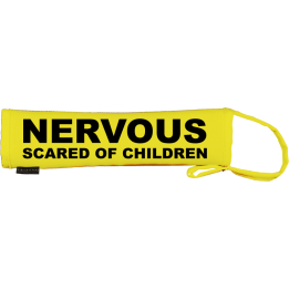 Nervous scared of children  - Fluorescent Neon Yellow Dog Lead Slip