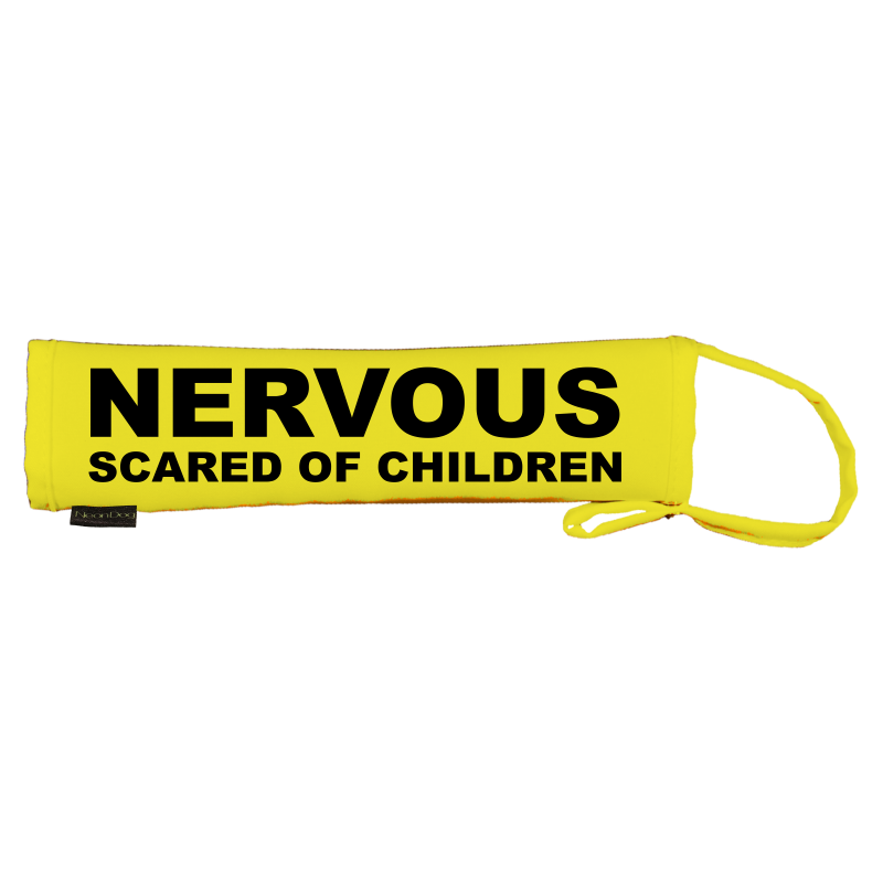 Nervous scared of children - Fluorescent Neon Yellow Dog Lead Slip