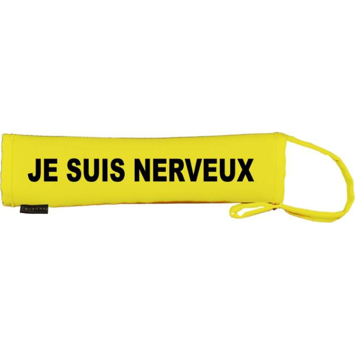 JE SUIS NERVEUX - Fluorescent Neon Yellow Dog Lead Slip