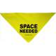 Space Needed - Fluorescent Neon Yellow Dog Bandana