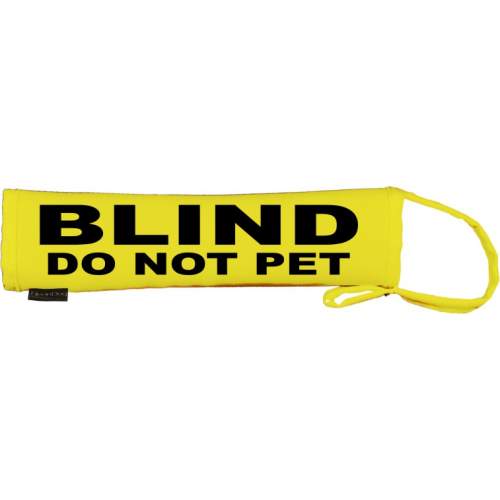 BLIND DO NOT PET - Fluorescent Neon Yellow Dog Lead Slip