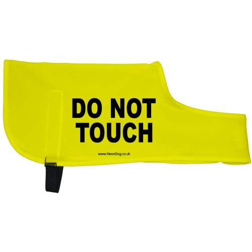 DO NOT TOUCH - Fluorescent Neon Yellow Dog Coat Jacket