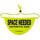 Space Needed - Fluorescent Neon Yellow Dog Bandana
