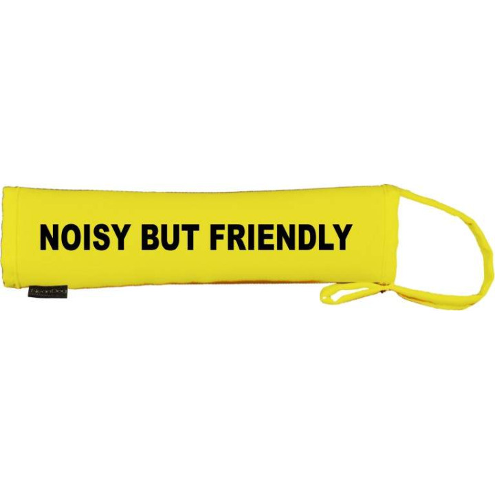 NOISY BUT FRIENDLY - Fluorescent Neon Yellow Dog Lead Slip