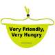 very friendly, very hungry - Fluorescent Neon Yellow Dog Bandana