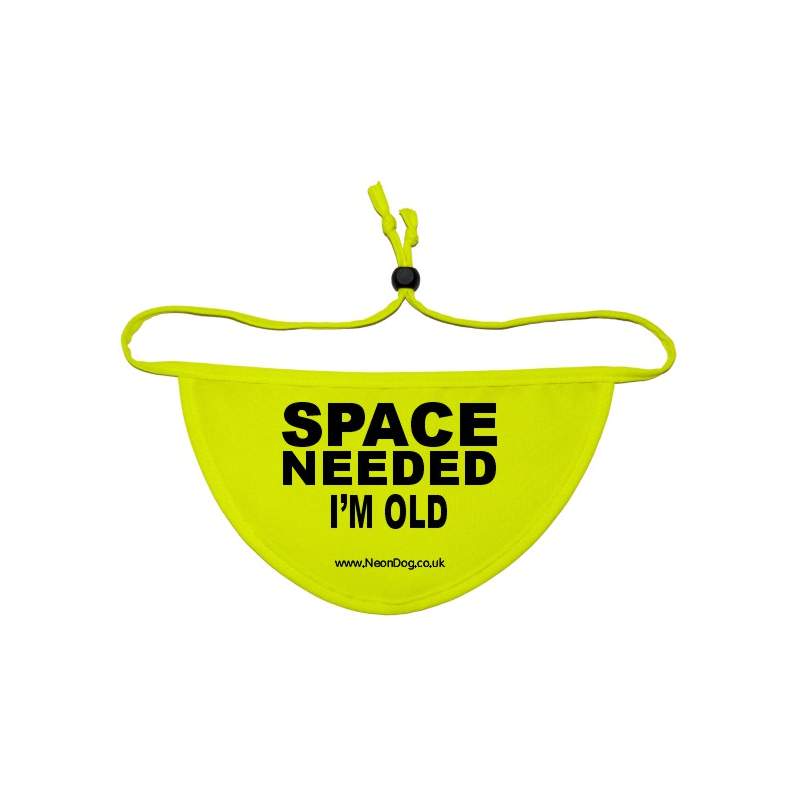 Space Needed - Fluorescent Neon Yellow Dog Bandana