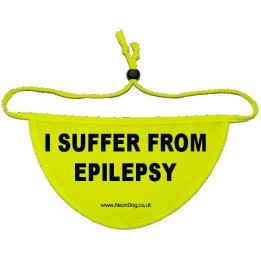 I suffer from epilepsy - Fluorescent Neon Yellow Dog Bandana