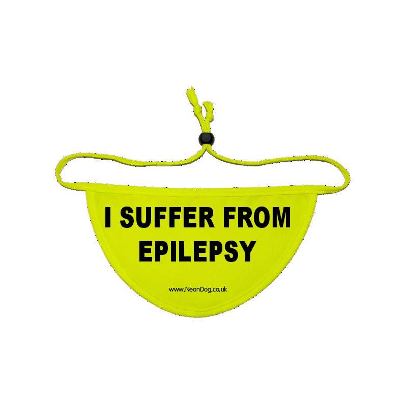I suffer from epilepsy - Fluorescent Neon Yellow Dog Bandana
