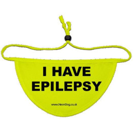 I have Epilepsy - Fluorescent Neon Yellow Dog Bandana