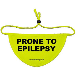 Prone to Epilepsy - Fluorescent Neon Yellow Dog Bandana