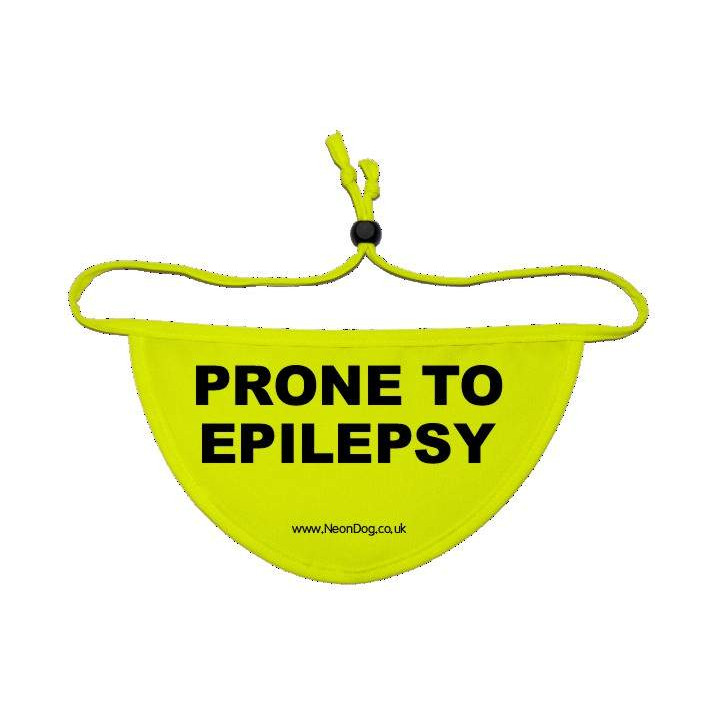 Prone to Epilepsy - Fluorescent Neon Yellow Dog Bandana