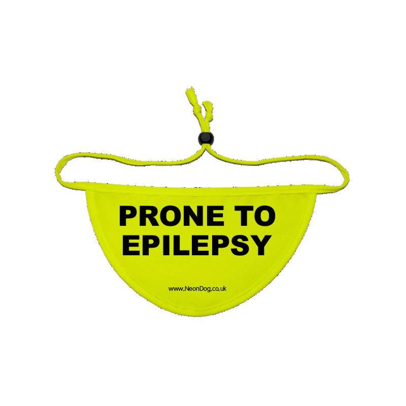 Prone to Epilepsy - Fluorescent Neon Yellow Dog Bandana