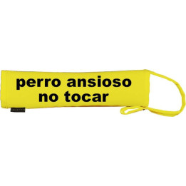 perro ansioso no tocar - anxious dog, do not touch - Fluorescent Neon Yellow Dog Lead Slip