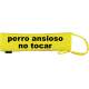 perro ansioso no tocar - anxious dog, do not touch - Fluorescent Neon Yellow Dog Lead Slip