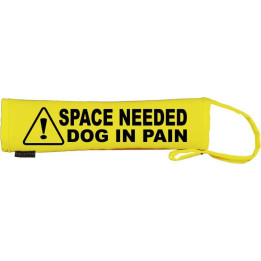 SPACE NEEDED DOG IN PAIN - Fluorescent Neon Yellow Dog Lead Slip