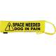 SPACE NEEDED DOG IN PAIN - Fluorescent Neon Yellow Dog Lead Slip