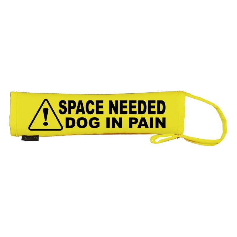 SPACE NEEDED DOG IN PAIN - Fluorescent Neon Yellow Dog Lead Slip