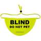 Blind Do Not Pet - Fluorescent Neon Yellow Dog Bandana