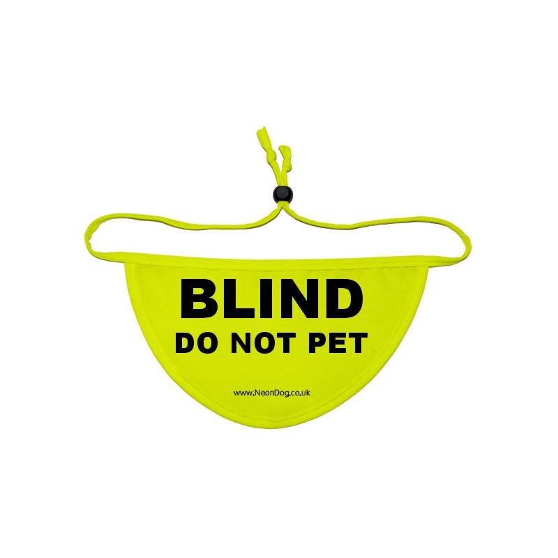 Warning Dog! - Fluorescent Neon Yellow Dog Bandana
