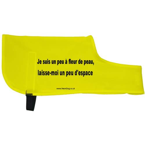 I May Look Friendly But I May Bite - Fluorescent Neon Yellow Dog Coat Jacket