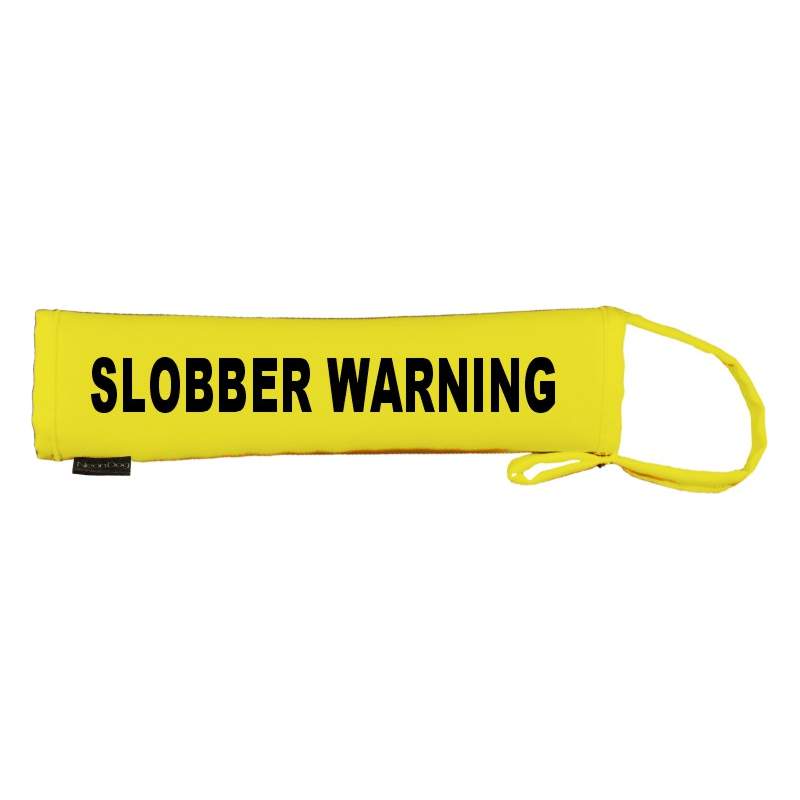 SLOBBER WARNING- Fluorescent Neon Yellow Dog Lead Slip