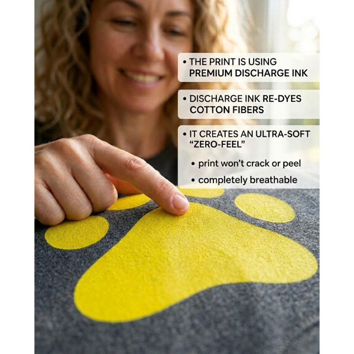 NeonDog PawPrint T-Shirt Yellow, Green, Orange or Pink