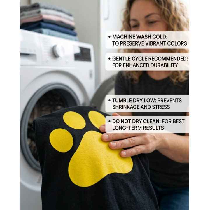 NeonDog PawPrint T-Shirt Yellow, Green, Orange or Pink