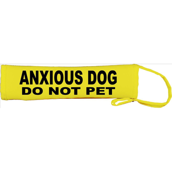 ANXIOUS DOG - DO  NOT PET - Fluorescent Neon Yellow Dog Lead Slip