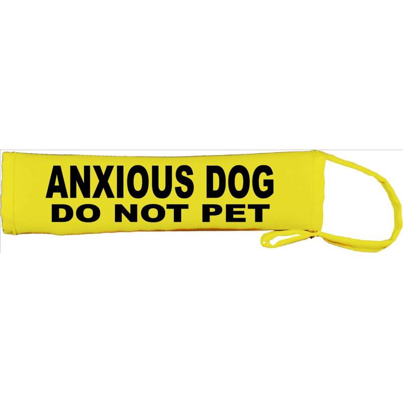 ANXIOUS DOG - DO NOT PET - Fluorescent Neon Yellow Dog Lead Slip